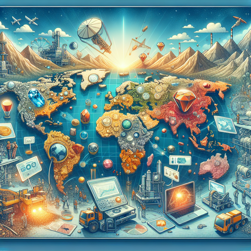 A colorful world map illustrating landmark mineral discoveries and their geological impact. banner